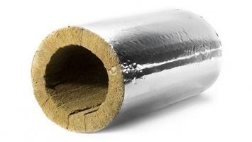 Цилиндр минераловатный ЭКОРОЛЛ КВ-100 ФА кашированный алюминиевой фольгой 1000х114х100 мм